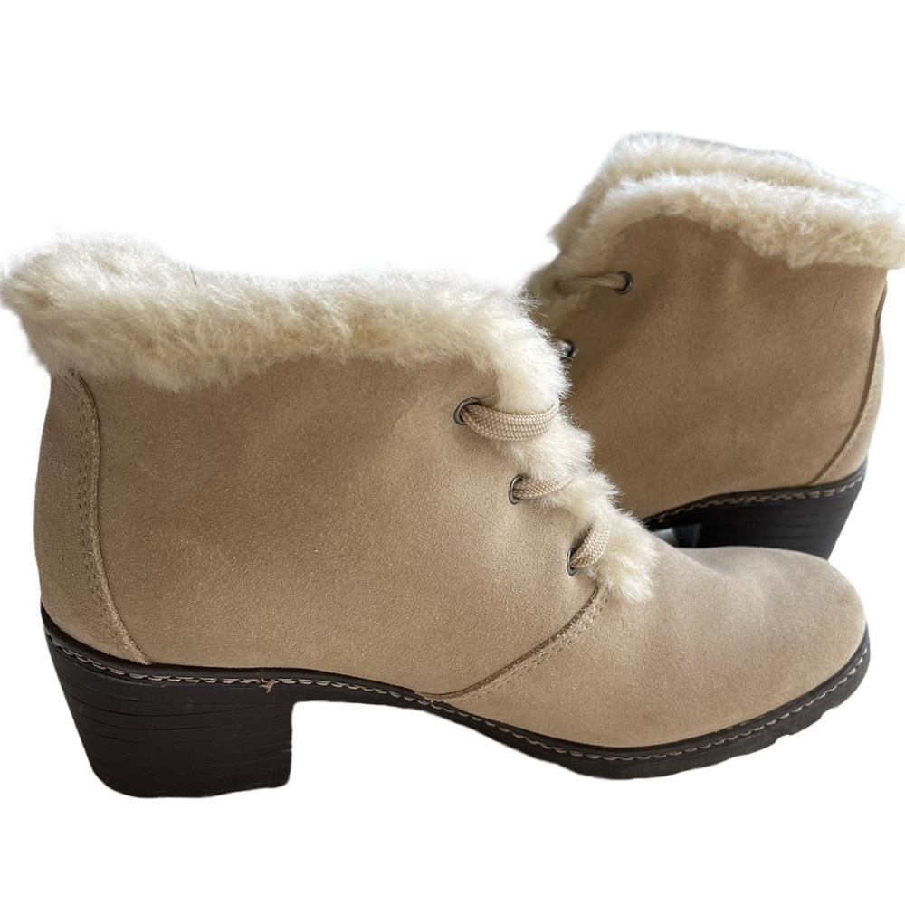SPORTO women’s beige ankle boots with heel
